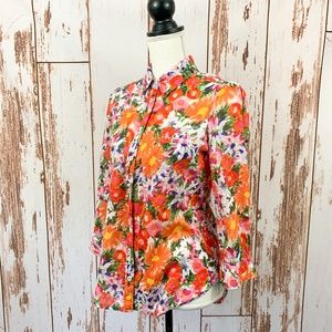 HD in Paris Anthropologie Loud Floral Button Down